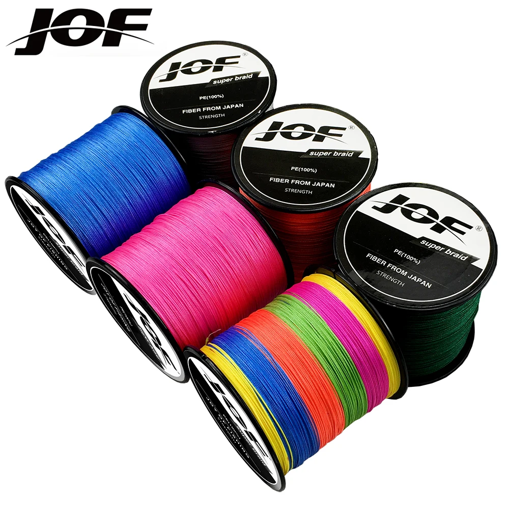 

JOF Japan Original 100% Multifilament PE Line 300M 100M 4 Strands Braided Carp Strong Fishing Wire Saltwater 10-80 Lbs