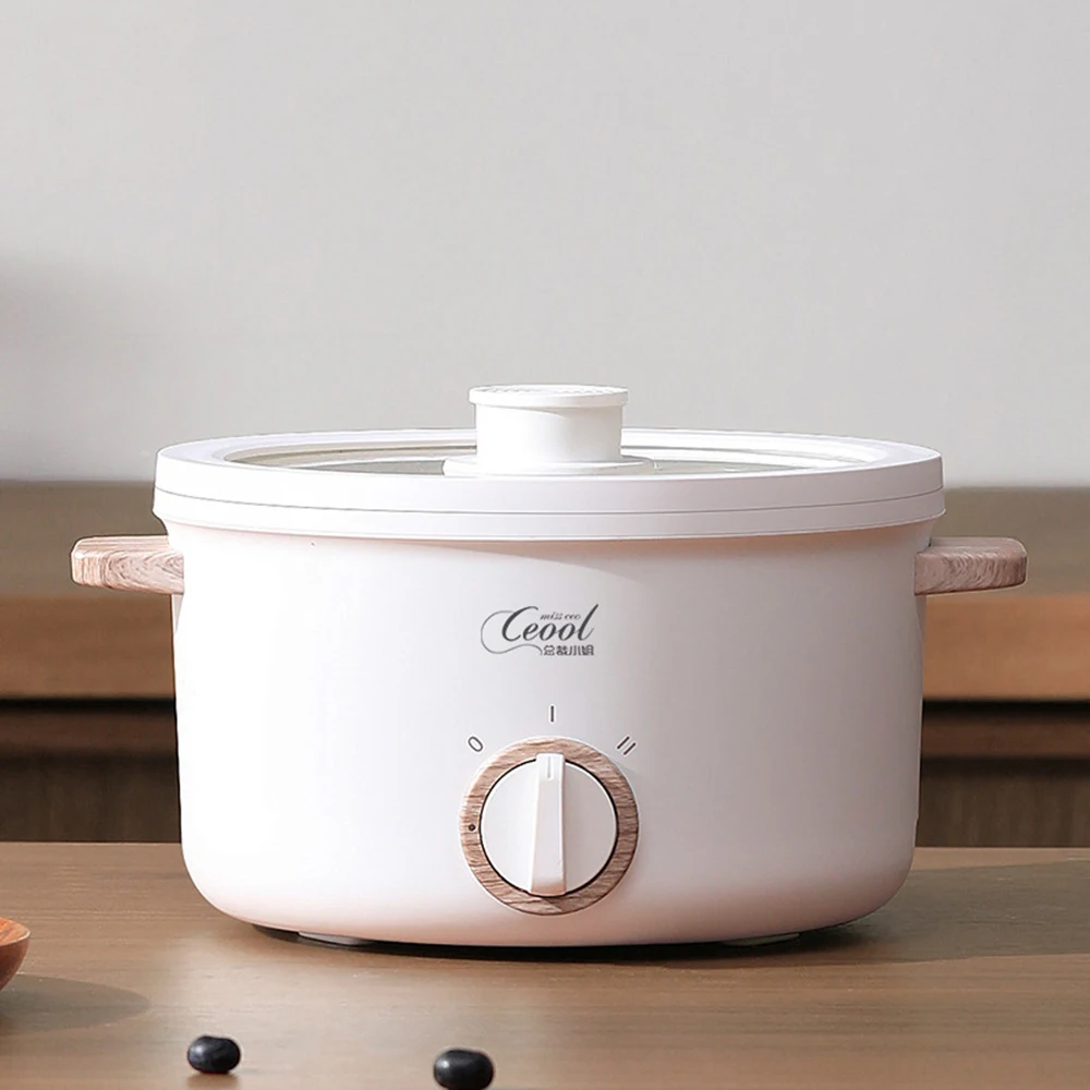 

Multi-functional Cookers Household Electric Hot Pot Mini Wok One Piece Mini Cuisine Electric Boiling Pot Frying Pot Soup Cooking