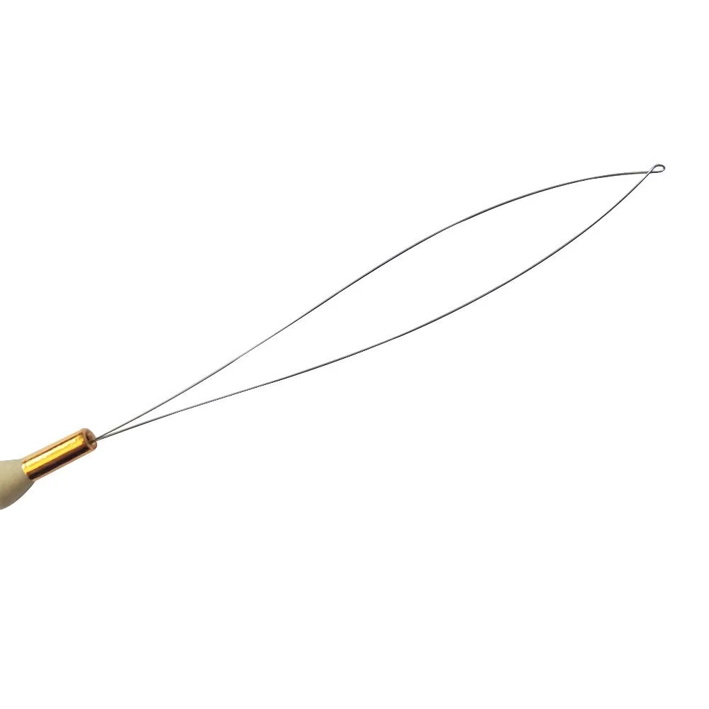 Enhanced Hair Extension Loop Pulling Needle & Bead Threader Tool