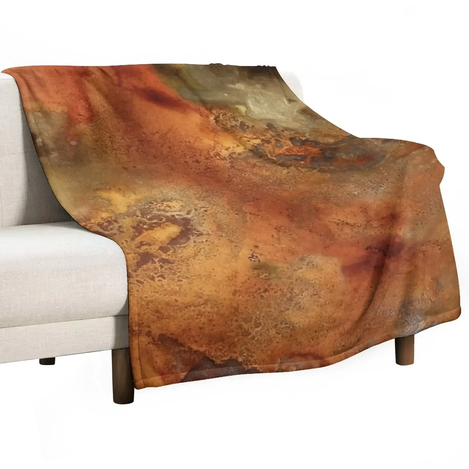 

Mars' In Gold, Bronze and Copper Throw Blanket Decorative Sofa Thins Blankets