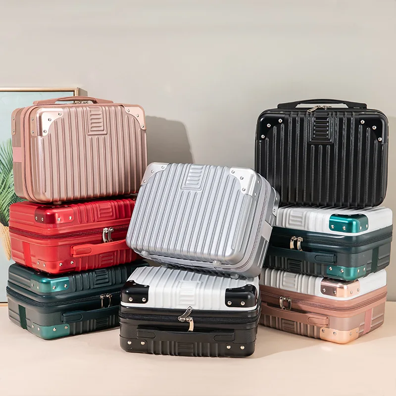 14 inch Mini Luggage Cosmetic Box Hand Waterproof Luggage Organizer Makeup Case Travel Suitcase Light Boarding Case Kids Luggage