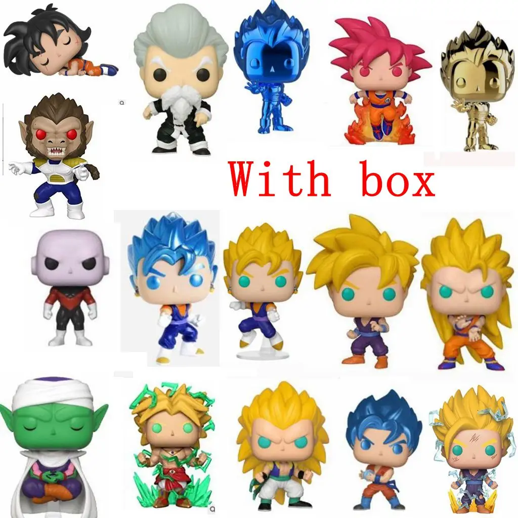 Funko Pop Dragon Ball Z Son Goku Gohan Vegeta Buu 10Cm Pvc Action Figures Giocattoli Decorazione Auto Modello Da Collezione