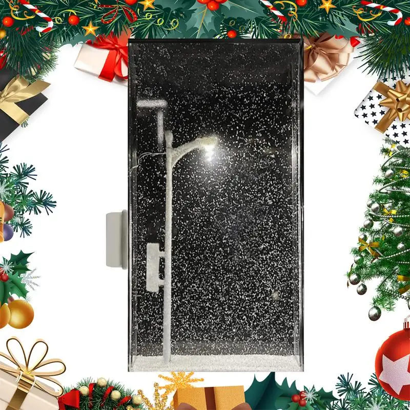 Snowy Night Street Lamps Handmade Snow Night Light Material Kit Street Lamps Light-Up Kit Christmas Lights Christmas