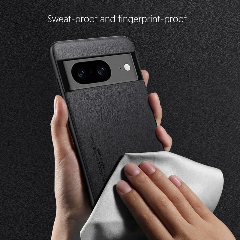 Leather Carbon Fiber Silicone Protective Phone Cover