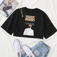 Teddy Swims Tour 2025 Shirt Women O-Neck Short Sleeves Crop Tops T-shirt Fans Gift Tops 1