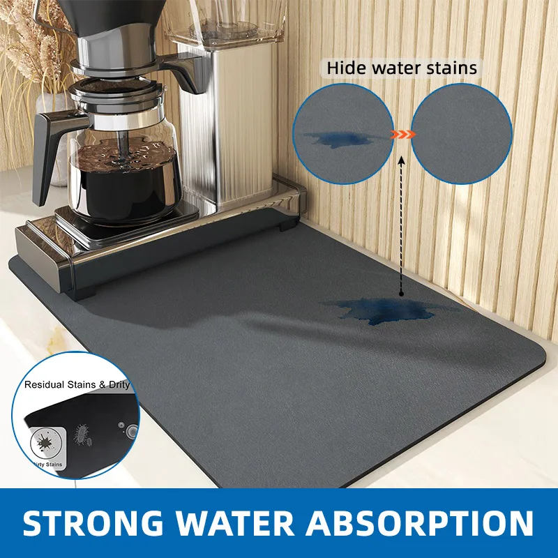 Nonslip Kitchen Absorbent Mat Placemats Table Mats Diatom Mud