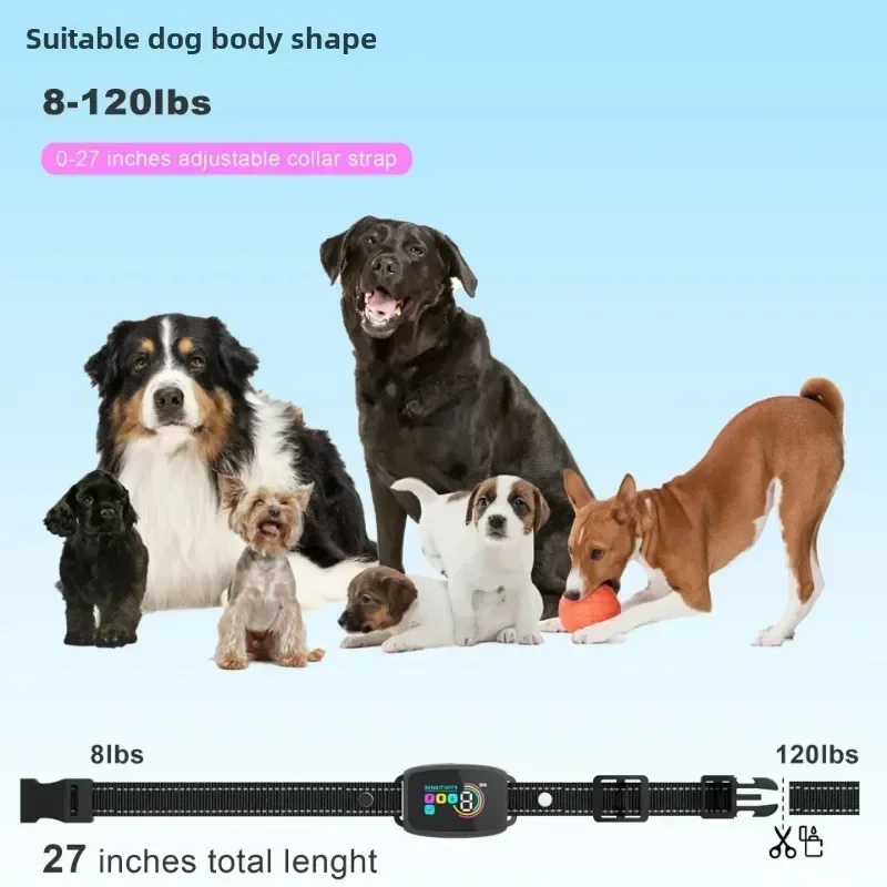 Smart Automatic Anti Barking Dog Collar Waterproof Type C Rechargeable Shock Vibration Stop Bark Collar Pet Dog Training