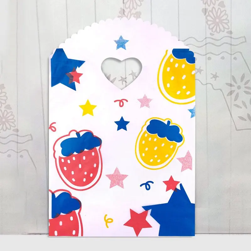 

50 шт., маленькие пластиковые пакеты в форме сердца для упаковки ювелирных изделий