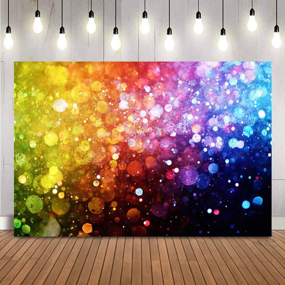 

Красочный Блестящий Фон для фотосъемки в стиле боке 80-х 90-х годов в стиле хип-хоп для портретной фотосъемки для взрослых, фотосессия для свадебных танцев и музыки, фотореквизит