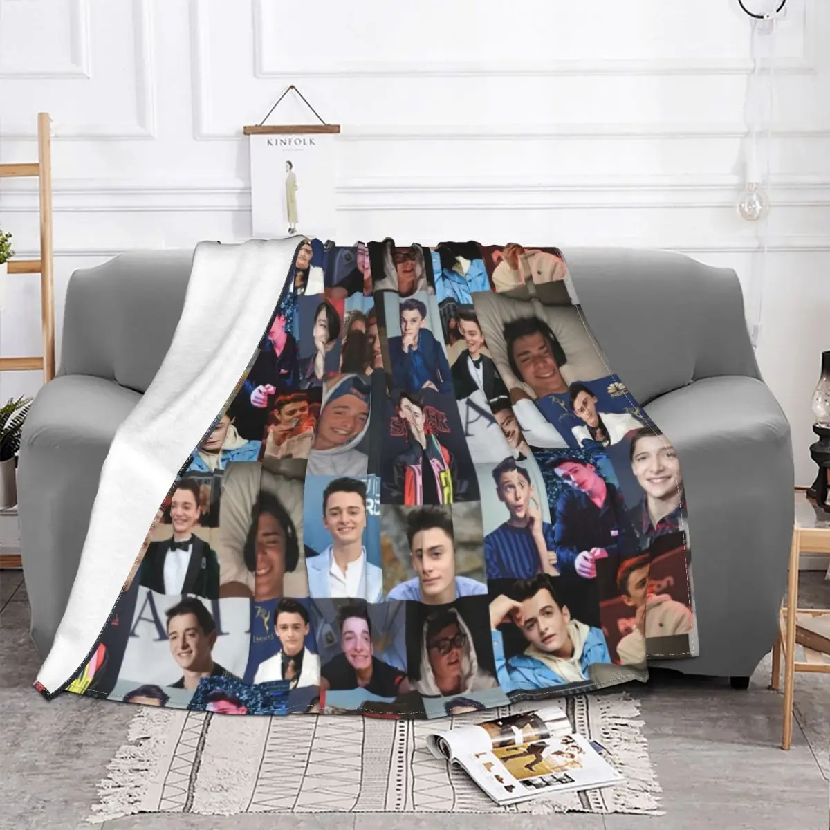 Noah Schnapp �ݶ��� ��� finn wolfhard Plush Funny Soft Throw ���, ħ�� ���� ���� ���