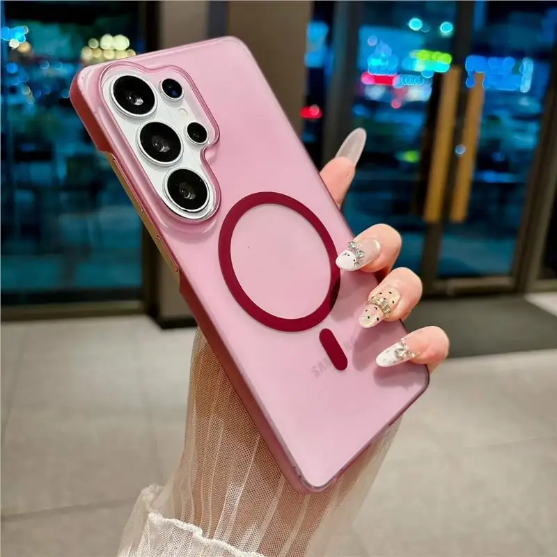 Translucent Ultra-Thin Matte Phone Case with Magnetic Cover