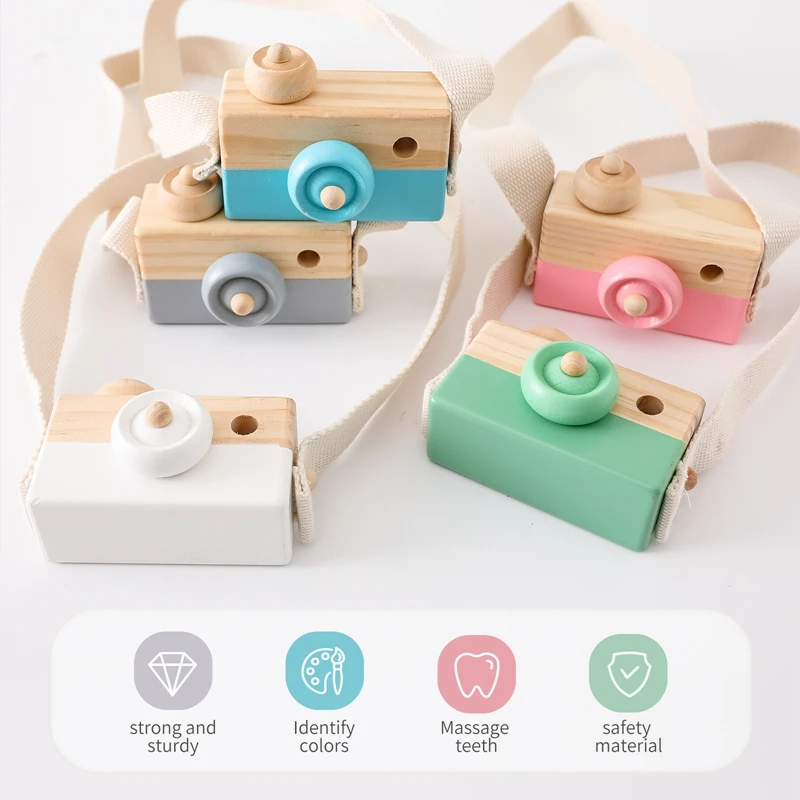 

1pc Wooden Baby Camera Photo Prop Photography Baby Room Decorations Decor Fashion Pendant Childrend Goods Toys Gifts Kids Toys