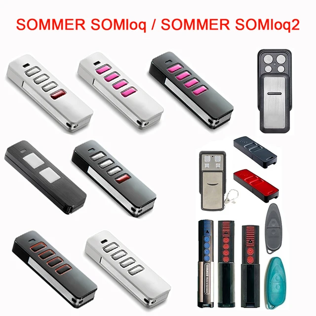 Mando A Distancia 868 MHz Para Puerta De Garaje Sommer - 4 Canales, Código Rodante, Pack De 2 Unidades