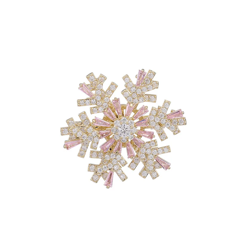 SKEDS 세련된 코트 핀 실크 스카프 숄 버클 트렌디한 가디건 회전 가능한 눈송이 브로치가 있는 가을 겨울 의상