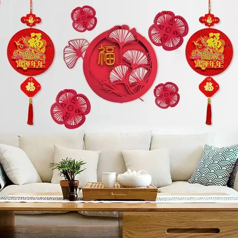 Chinese Lunar New Year Decoration 2024 Hanging Pendant Spring Festival  Tassels Ornaments Wall Hanging Ornament Home Decor