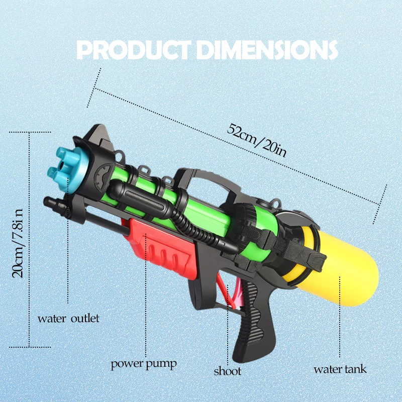 Water Guns for Kids Adults-1200CC High Capacity Power Pump Long Shooting Range Wasserpistolen Outdoor Water Fighting Boys Girls 2