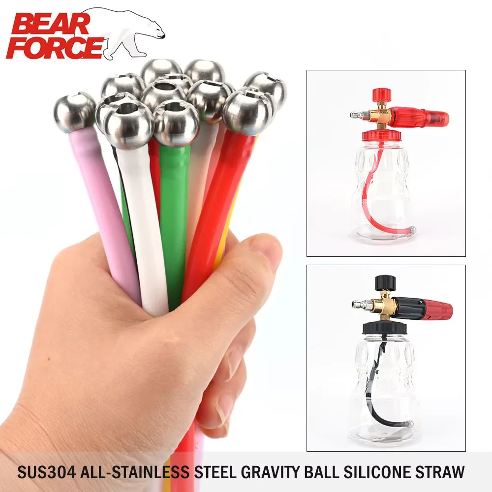Car Wash Accessories Stainless Steel Filter For High Pressure Washer Foam Cannon Snow Foam Lance Fillter with Plastic pipe 1