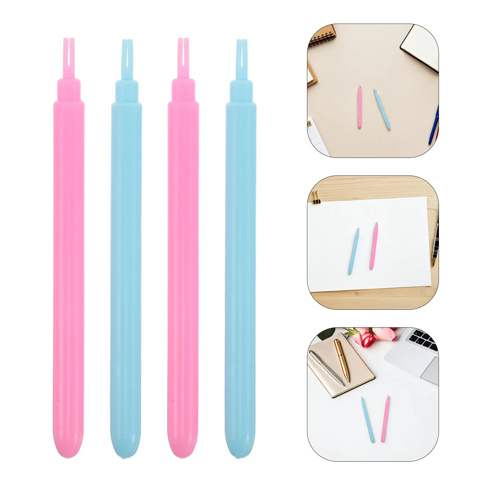 20Pcs 퀼링 종이 펜 플라스틱 슬롯형 도구 DIY 카드 제작용 경량 롤링 니들..