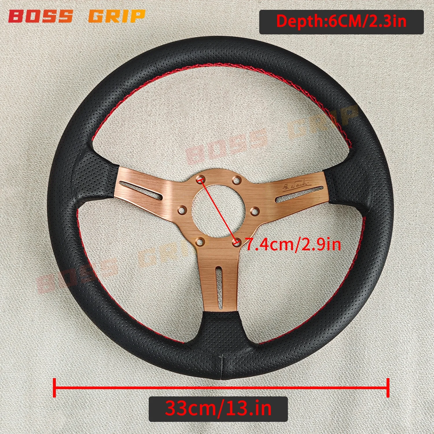 350Mm Auto Stuurwiel Suède Lederen Deep Drift Race Game Stuur Universeel  34