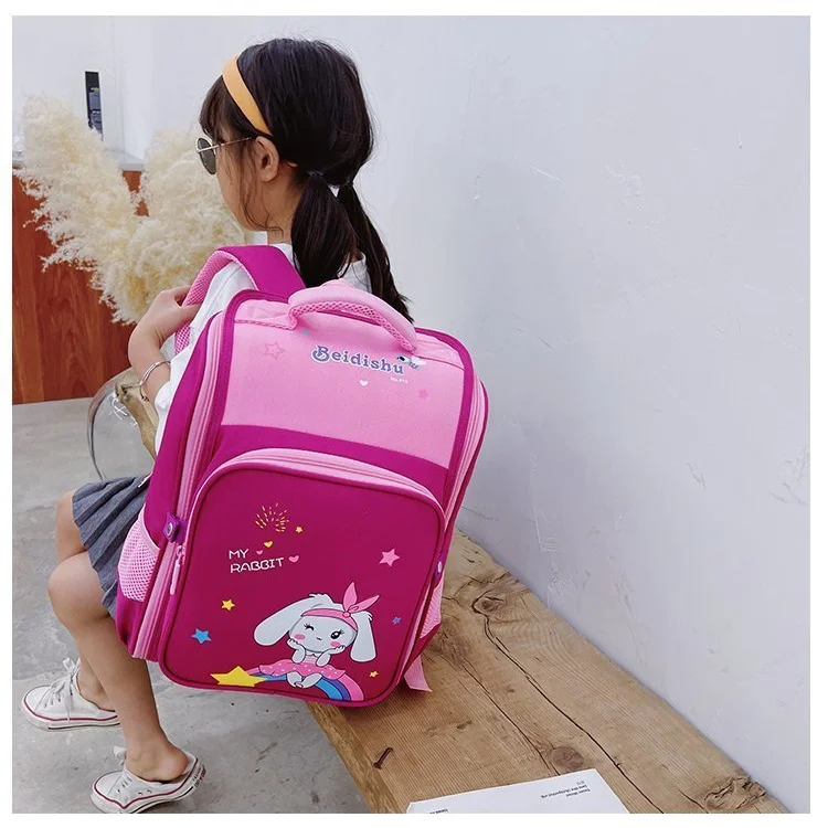 Grade 1-6 New Children Cartoon Animal Backpacks Girls Rabbit Boys Dinosaur Students Cute Large Capacity Schoolbags Drop Shipping