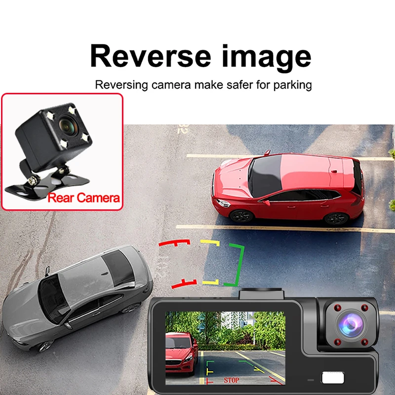 WIFI APP Control Car Dvr 2/3 Channel 1080P Dash Cam for Cars Front optional Rear View Recorder Video Car Camera Assecories