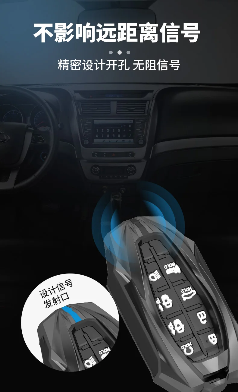 Copertura chiave della cassa del portachiavi a distanza dell'automobile in lega di zinco per Hyundai Genesis G80 GV80 2019 2020 copertura chiave a 8 pulsanti - S48d3faf62b95423fb4b4caa23bdeacbeM