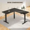Electric L Shaped Standing Desk Dual Motor Height Adjustable 220lb Load Spacious Desk Sit-stand Desk 3