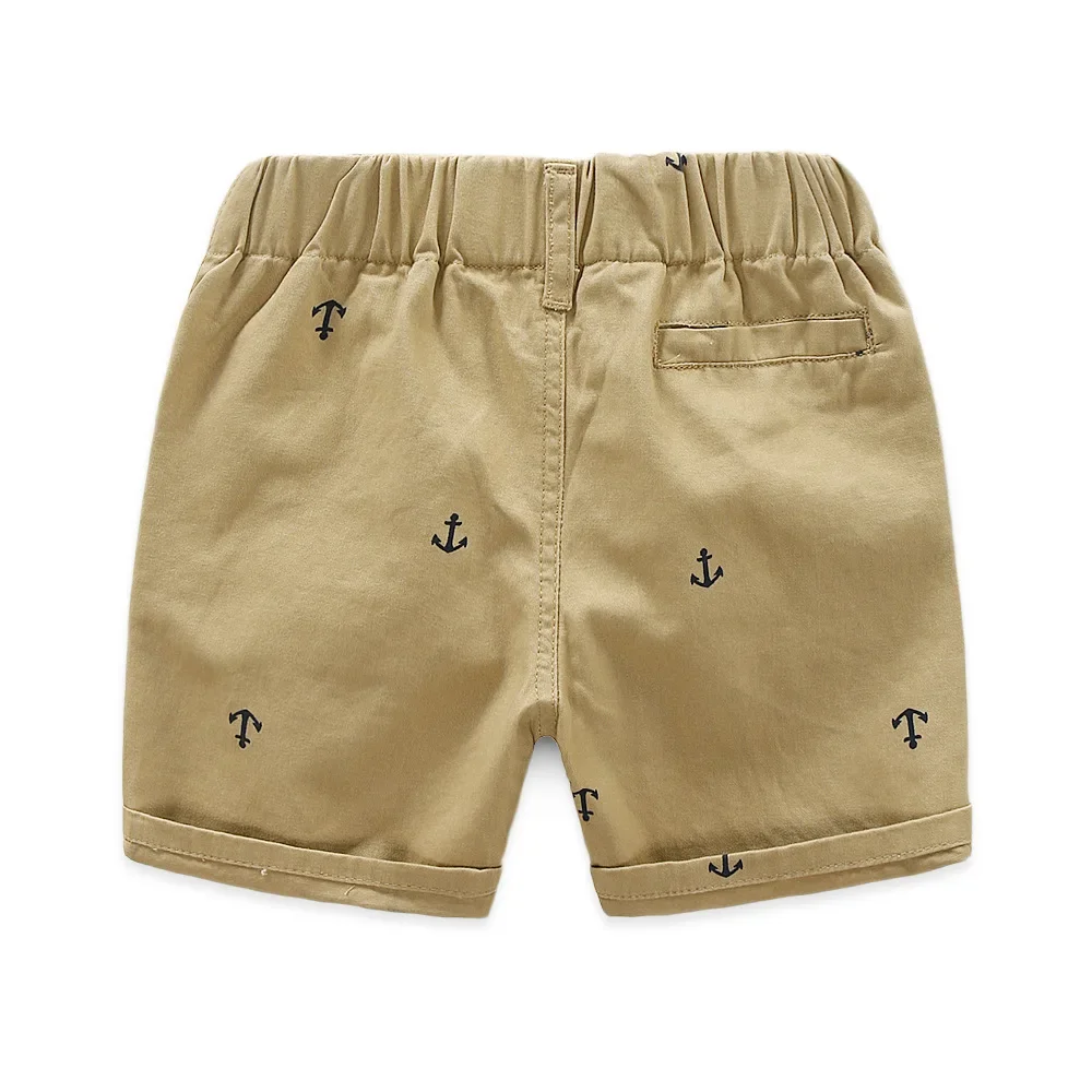 Boys Summer Shorts Toddler Kids Short Pant Summer Cotton Anchor Boys Beach Shorts  Leisure Capris  Baby Clothing 2-9Y