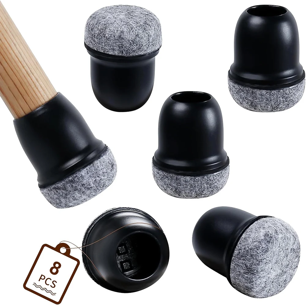 Chair Leg Floor Protectors Felt Foot Cover Silicone Diagonal with Thick Wrap Felt Pads Furniture Table Feet Protect Floors