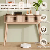 Table console multifonction en bois moderne, table d'appoint pour salon, chambre, bureau, table de canapé, couleur bois naturel 7