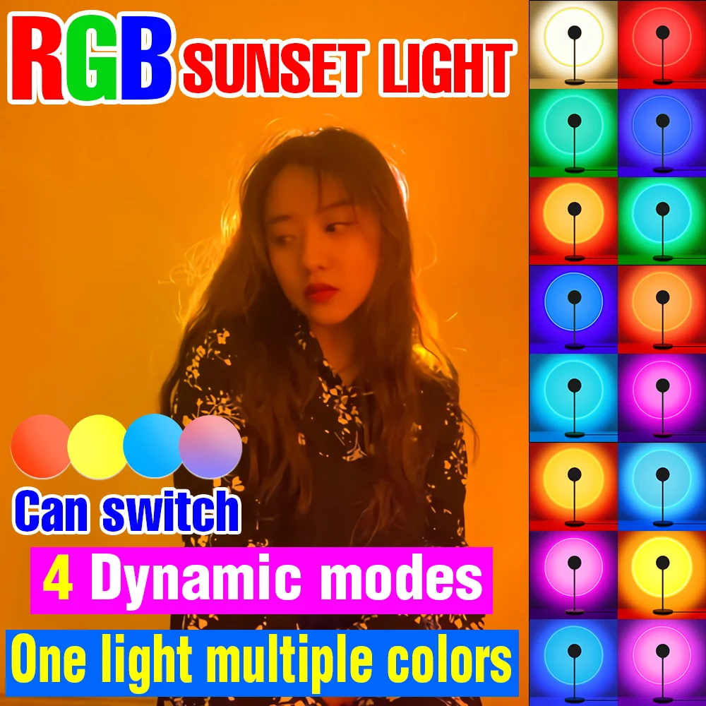 Rgb Mood Lamp Novelties Led Night Light Usb Projector Table Lamp Rainbow Atmosphere Lamp Led