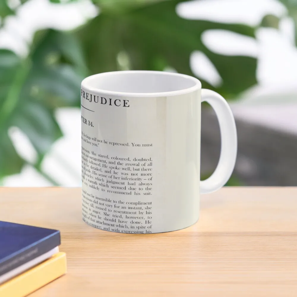 

Pride & Prejudice by Jane Austen - Mr. Darcy: "how ardently I admire and love you." - vintage book page Coffee Mug