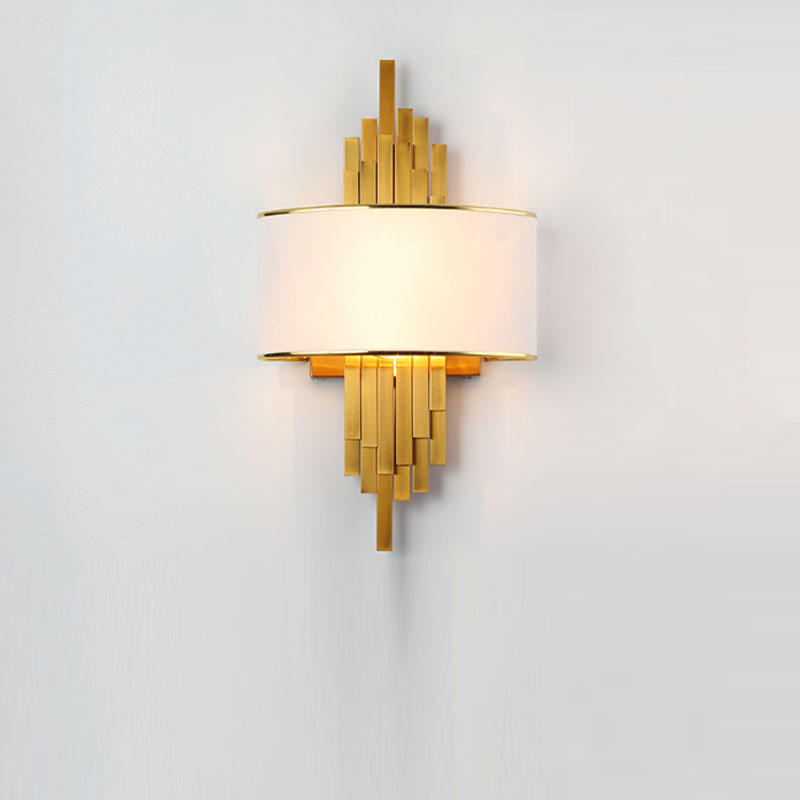 Luxury Metal Wall Lamp 4 Post modern living room background wall simple light luxury metal wall lamp villa hotel designer