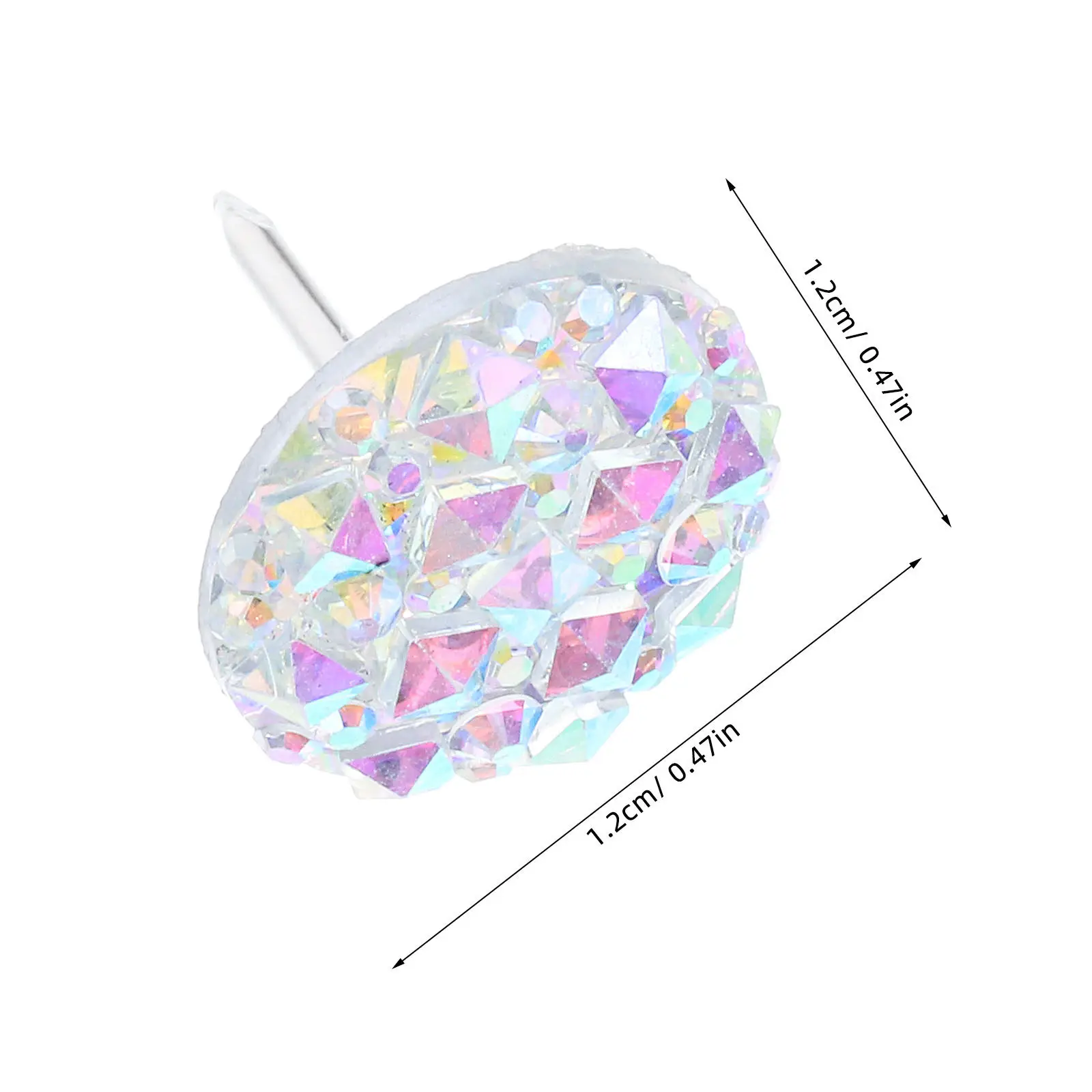 50개입 미적 감각의 라인스톤 써머핀, 레진 장 푸시핀, 게시판, 코르크보드, 벽, 사무실 책상, 지도 액세서리용