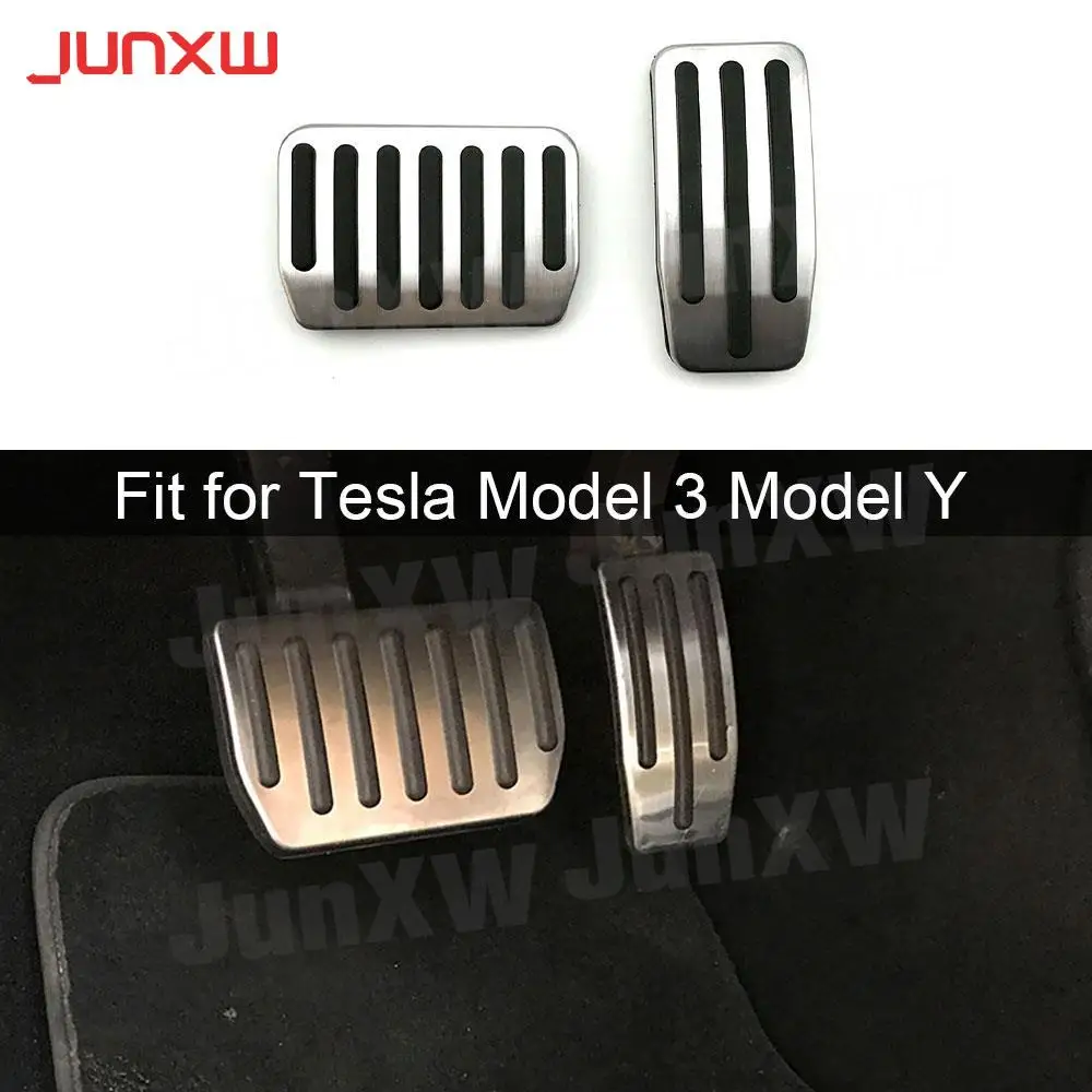

Car Foot Pedal Pads Covers for Tesla Model Y For Tesla Model 3 Inner Accessories Aluminum Alloy Accelerator Brake Rest Pedals