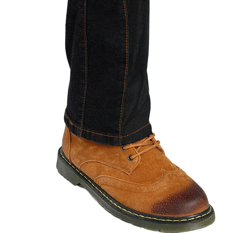 남성 여름용 라이딩 팬츠 블랙 케블라 오토바이 청바지 내마모성 방풍 더트 바이크 보호 장비 032