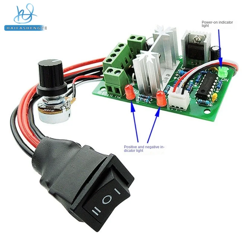 CCM2 DC motor speed regulator 10V12V24V30V forward and reverse switch PWM DC controller 120W