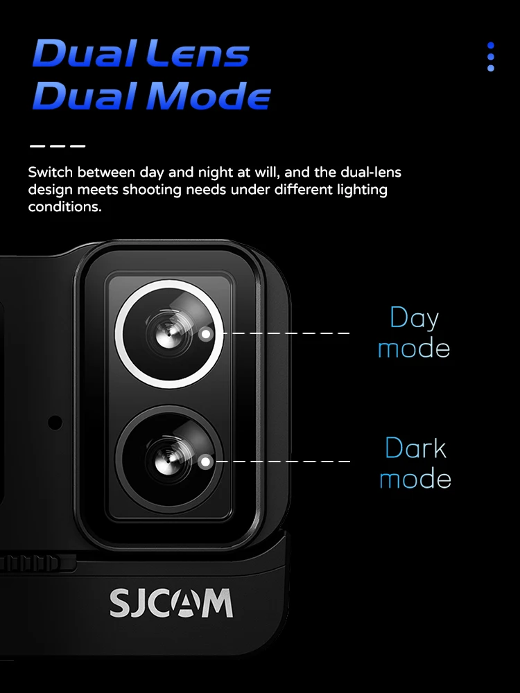 SJCAM SJ20 듀얼 렌즈 듀얼 카메라 4K 액션 카메라 방수 5G WiFi 터치 스크린 액션 캠 카메라 스포츠 헬멧 2024 년 신규