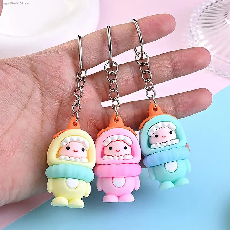 

1pc Creative Animal Cartoon Key Ring Dinosaur Key Holders Fit Women Men Child Car Keys Bag Accessories Gifts Bag Accessories