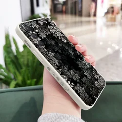 Elegant Ghost Flower Phone Case - Stylish Protective Cover in Floral Design for Samsung A05 (White)