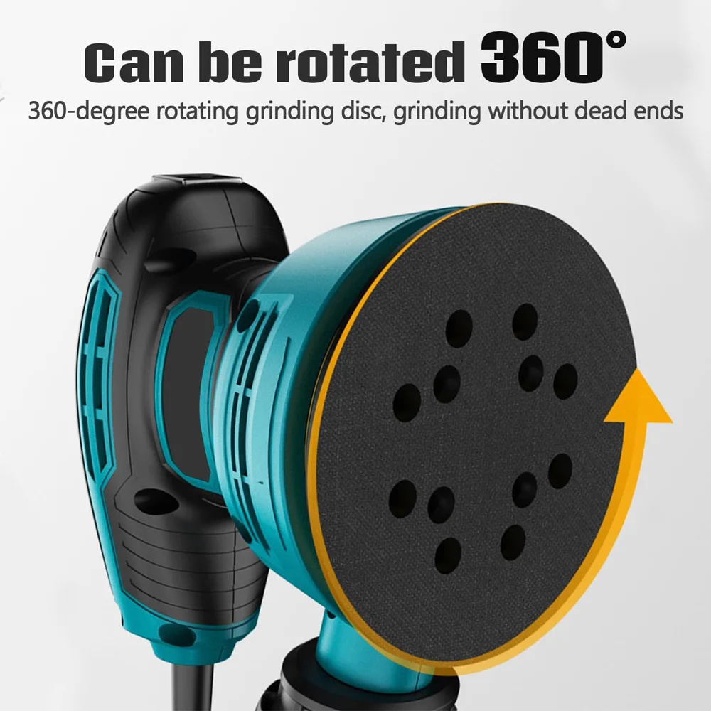 ضبط سرعة الصنفرة الكهربائية لصنفرة المعادن والجدران والخشب وتلميع السيارات 2