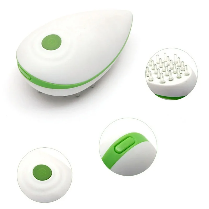 Massaggiatore Per La Testa Cuoio Capelluto Collo Vibrante Elettrico Per La Crescita Dei Capelli Migrane Vita Spalla Corpo Batterie Mini Pettine Spazzo