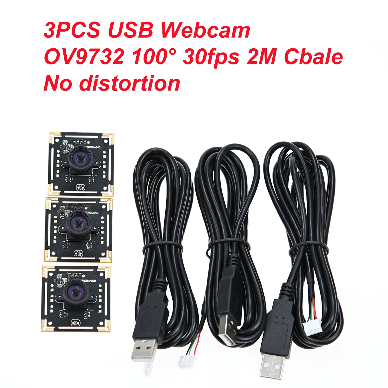 3PCS Camera Module IMX179 / OV9732 100 Degree 30fps 2M Cbale No Distortion，USB Webcam Compatible For Autodarts.io Scoring System