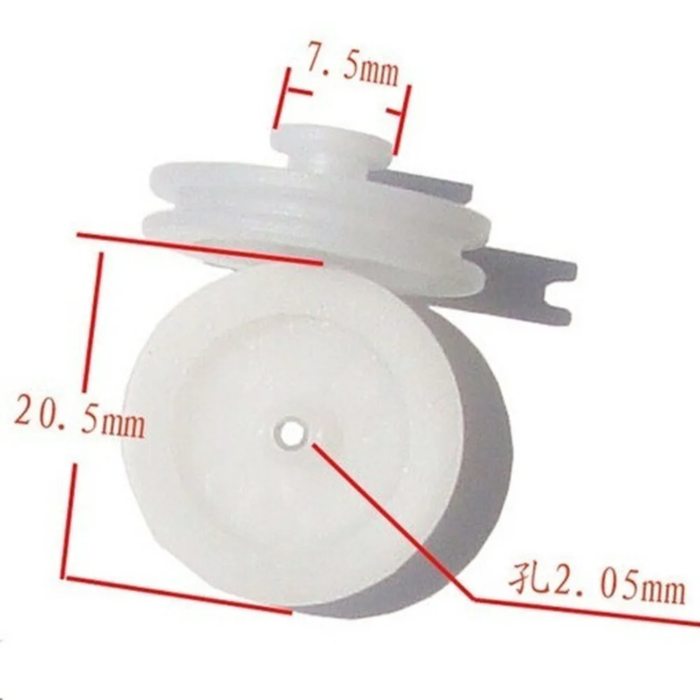 20.5mm-7.5mm Double-deck Plastic Reduction Belt Wheel Gear DIY Toys Parts 10 pcs/lot