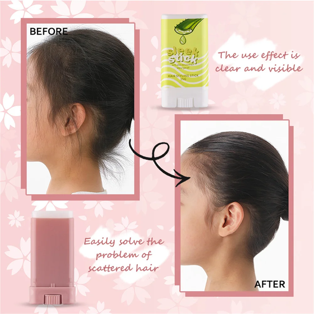 Description Picture 4 of item15g Wax Stick Broken Hair Artifact Hair Wax Stick Gels Cream Styling Hair Frizz Fixed Fluffy Increases Hair Volume Captures