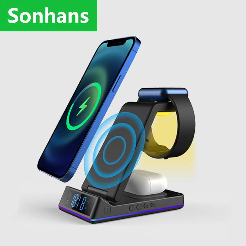 3 in 1 Wireless Charger For iPhone 13 12 Pro XS XR 8 iWatch 7