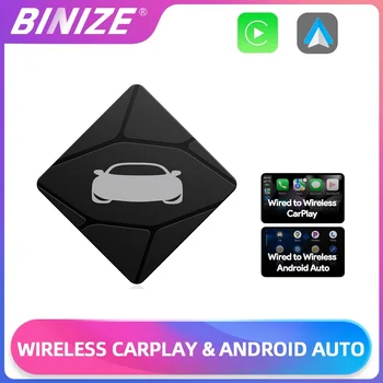 Adaptador CarPlay inalámbrico Binize con cable a caja inalámbrica 2 en 1 Android Auto para Mazda Toyota Peugeot Volvo 1