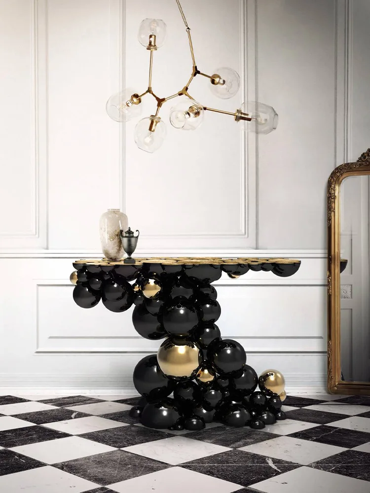 

Living room furniture Italian porch cabinet light extravagant against the wall modern special-shaped decoration table