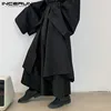 INCERUN 2023 Men Irregular Pants Solid Joggers Streetwear Elastic Waist Skirts Wide Leg Trousers Men Loose Punk Pantalon S-5XL 3