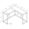 Accent Table, Console, Entryway, Narrow, Corner, Living Room, Bedroom, White Laminate, White Metal, Contemporary, Modern 4